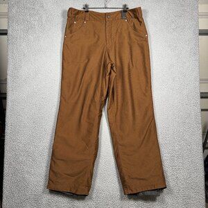 Salomon Ski Snow Pants Mens Size XL Brown Corduroy Lined WR Vintage Relaxed Y2K